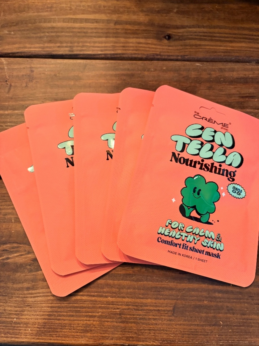 Set of 5 Creme Shop Centella Comfort Fit Cartoon Sheet Masks WN